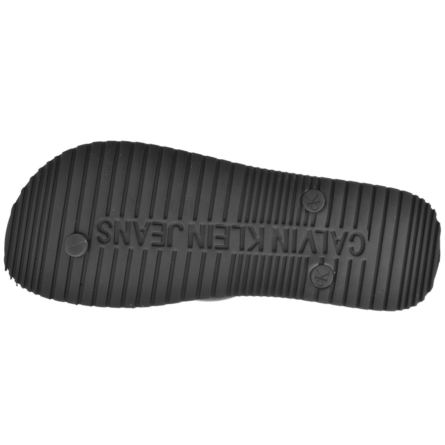 Image number 5 for Calvin Klein Jeans Logo Beach Flip Flops Black