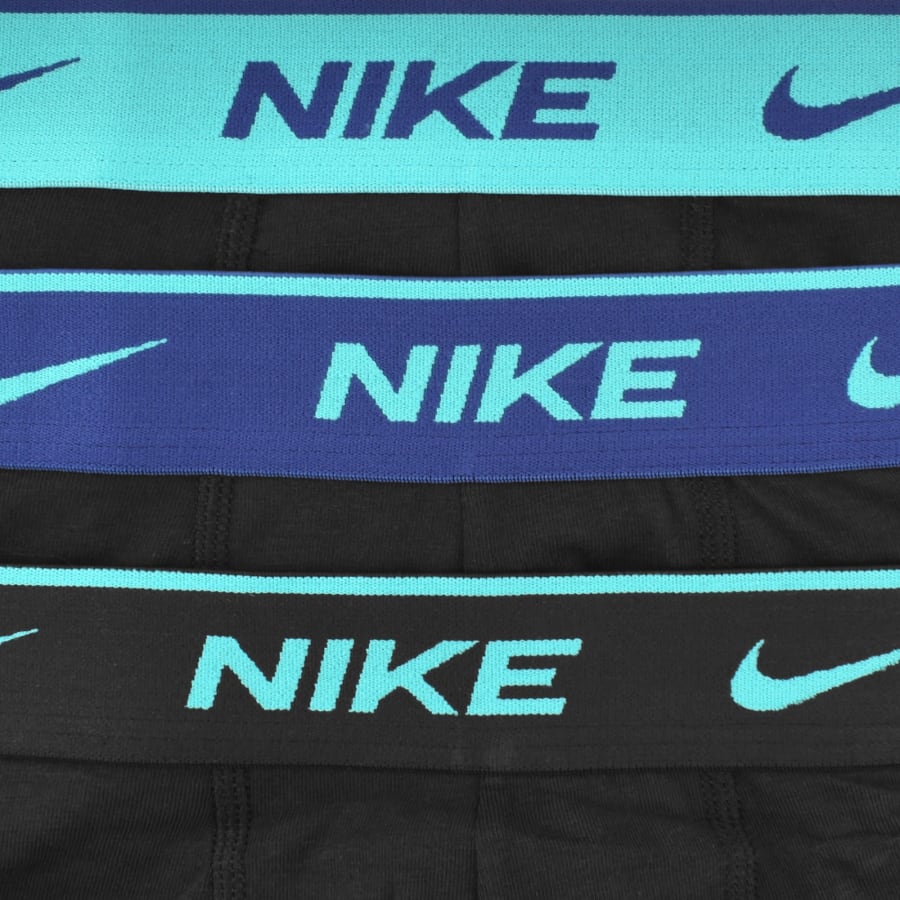 Image number 5 for Nike Logo 3 Pack Trunks Black