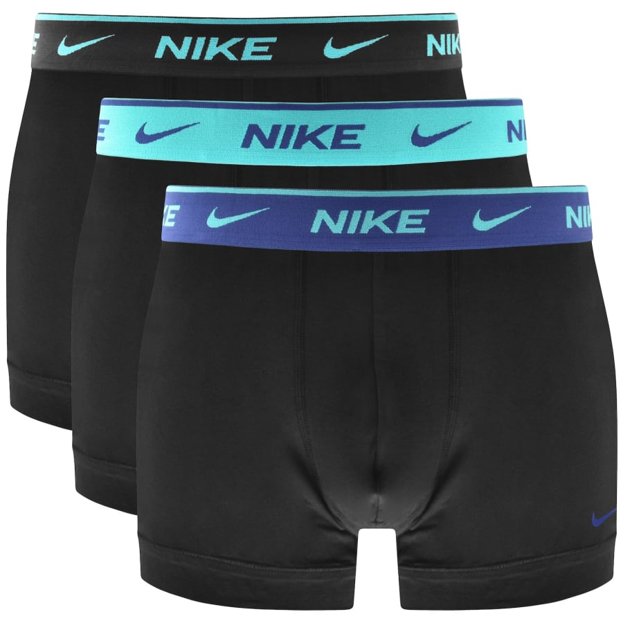 Image number 1 for Nike Logo 3 Pack Trunks Black