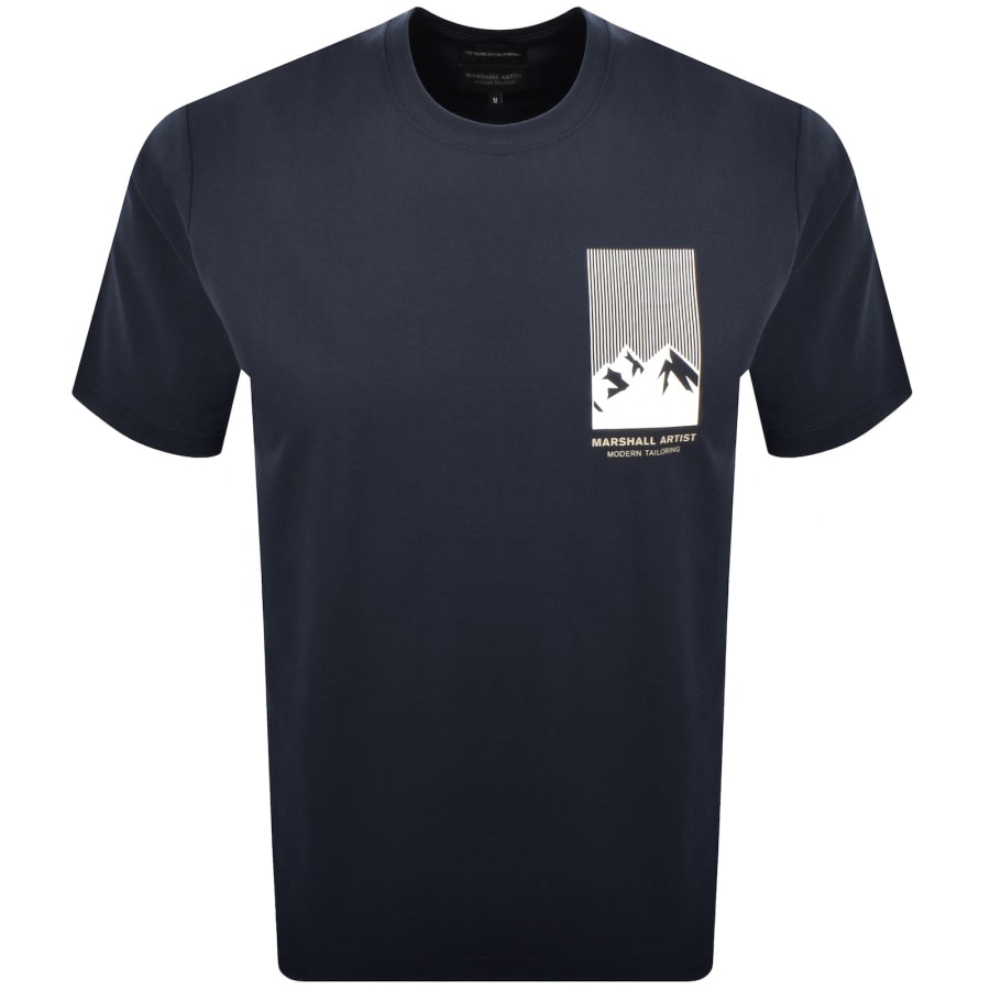 Image number 2 for Marshall Artist Makalu T Shirt Navy