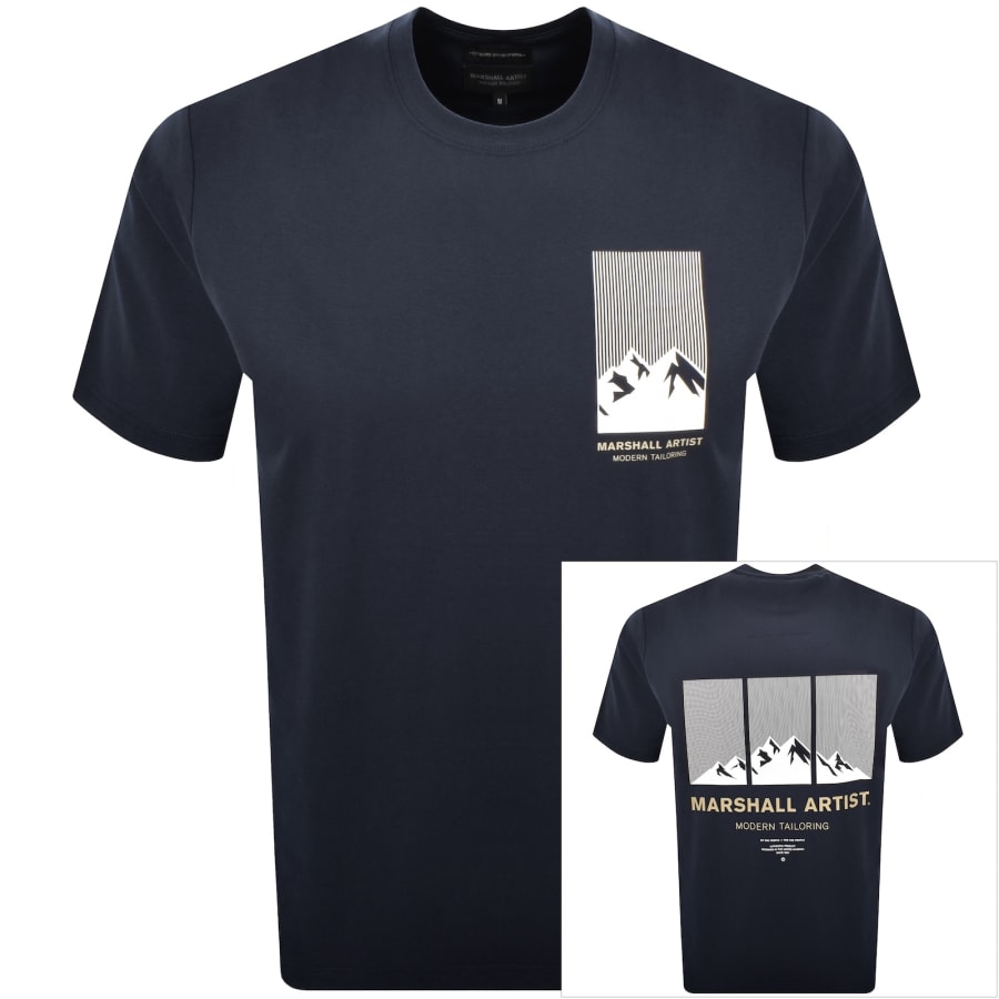 Image number 1 for Marshall Artist Makalu T Shirt Navy