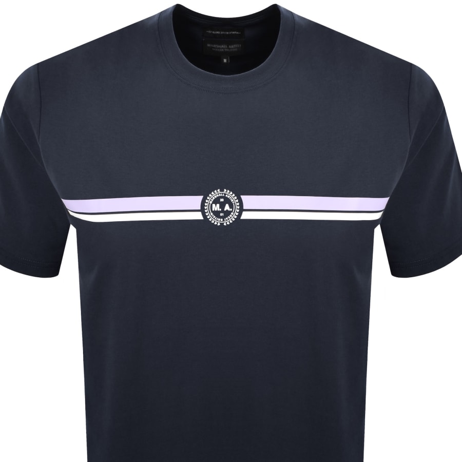 Image number 2 for Marshall Artist Centre Court T Shirt Navy