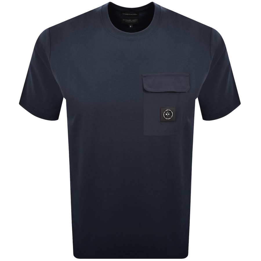 Image number 1 for Marshall Artist Aksu Pocket T Shirt Navy