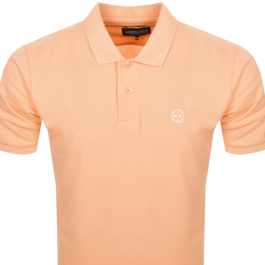 Image number 2 for Marshall Artist Marchio Polo T Shirt Orange