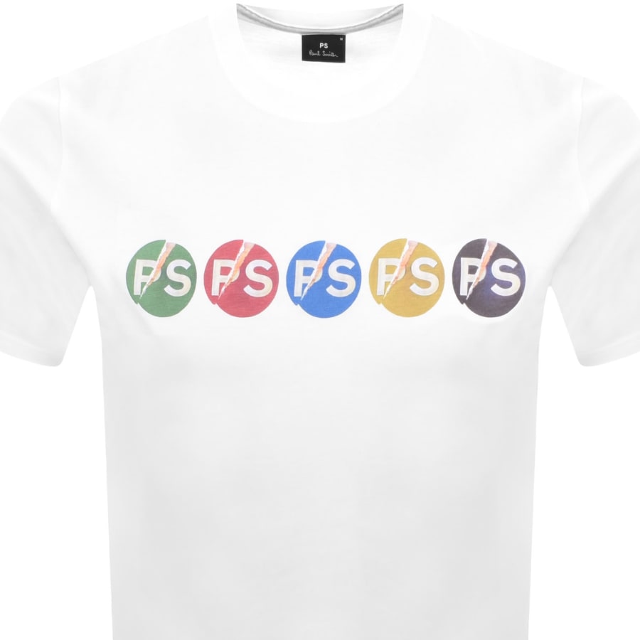 Image number 2 for PS By Paul Smith Graffiti Logo T Shirt White