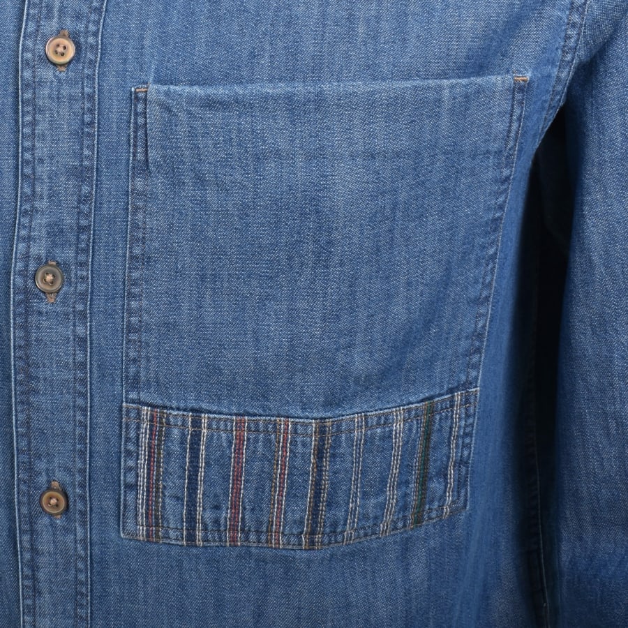 Image number 3 for Paul Smith Long Sleeved Shirt Blue