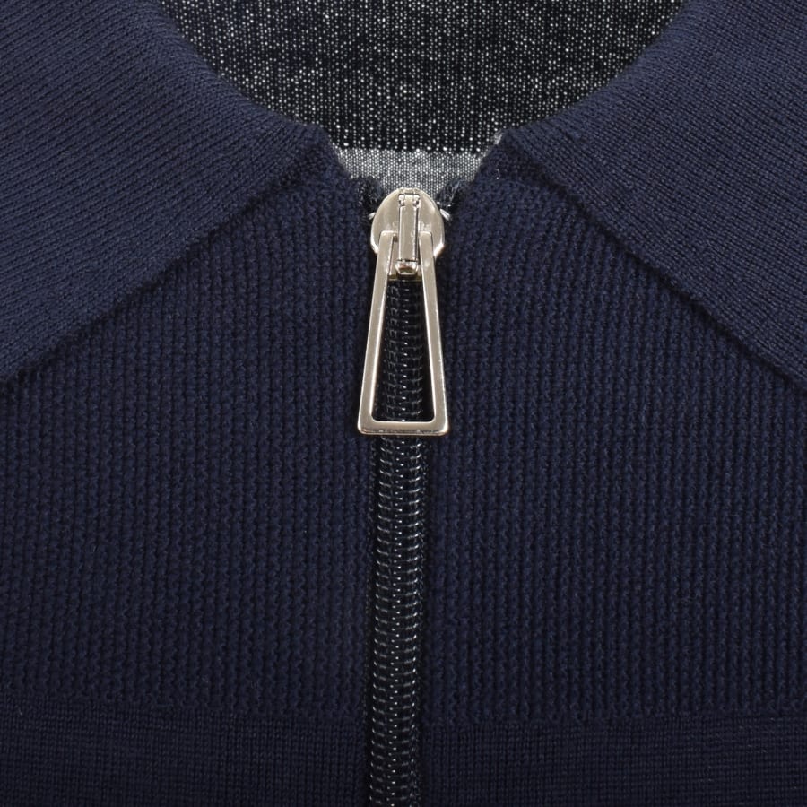 Image number 3 for Paul Smith Full Zip Knit Cardigan Navy