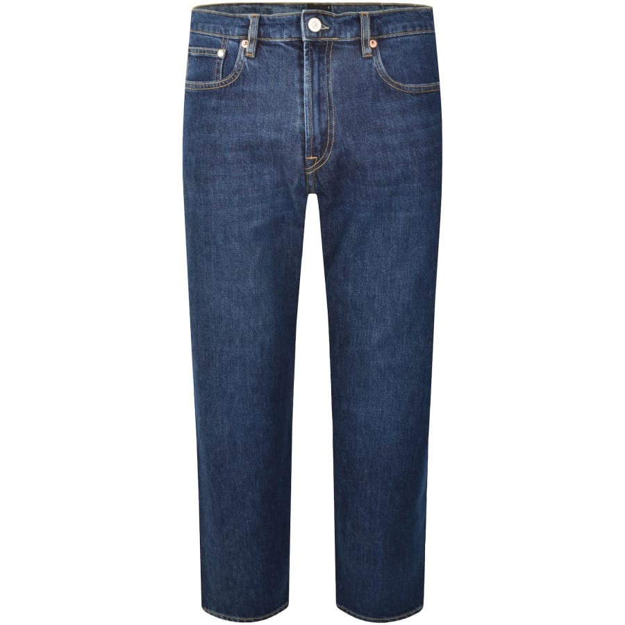 Image number 2 for Paul Smith Relaxed Taper Jeans Dark Wash Blue