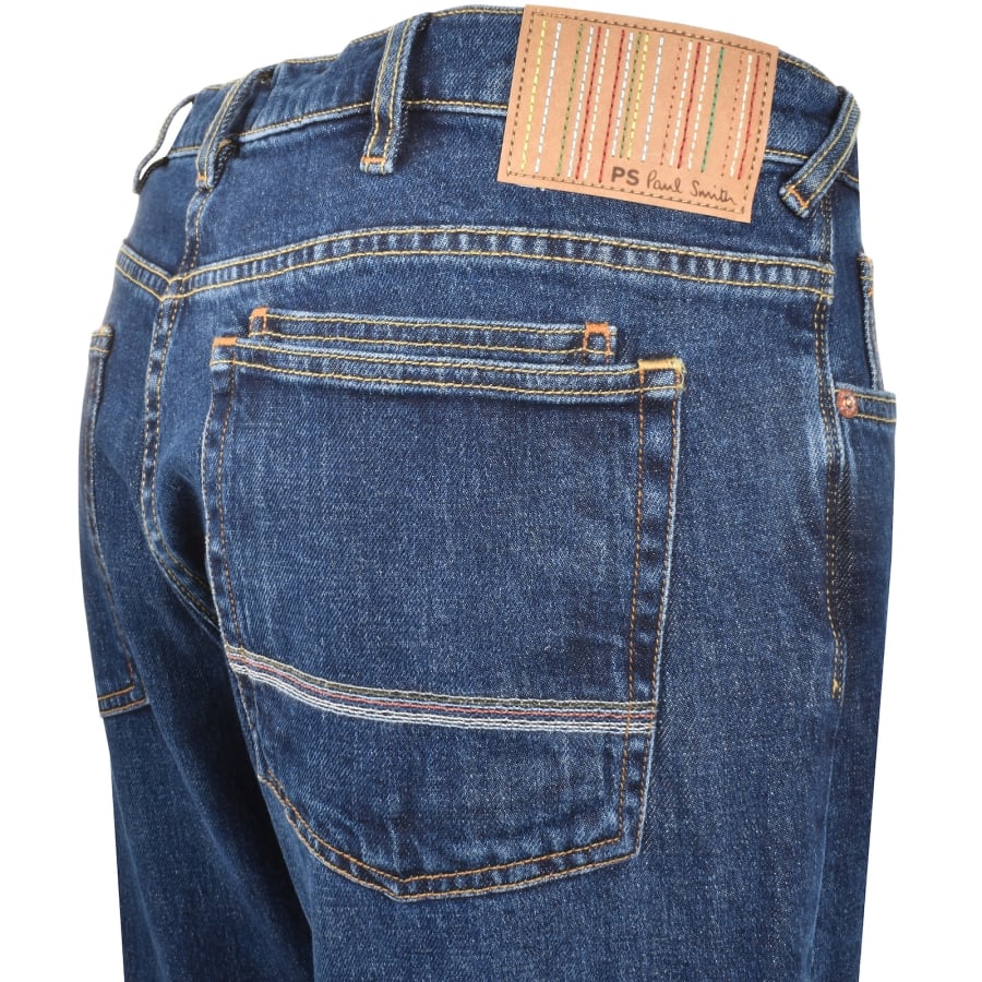 Image number 4 for Paul Smith Relaxed Taper Jeans Dark Wash Blue