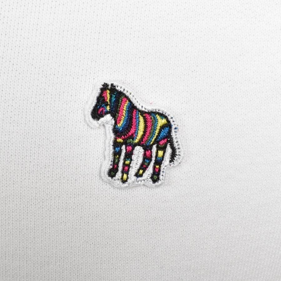 Image number 3 for Paul Smith Pullover Zebra Hoodie White