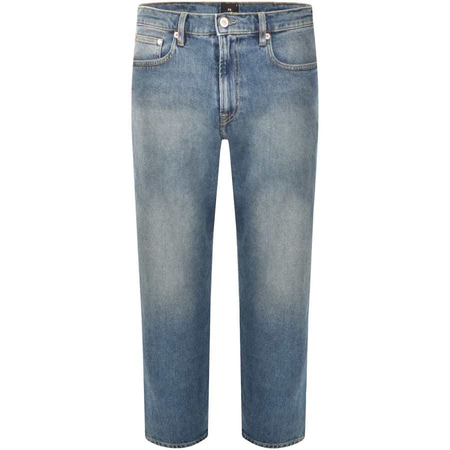 Image number 2 for Paul Smith Relaxed Taper Jeans Mid Wash Blue