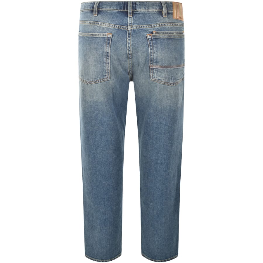 Image number 3 for Paul Smith Relaxed Taper Jeans Mid Wash Blue