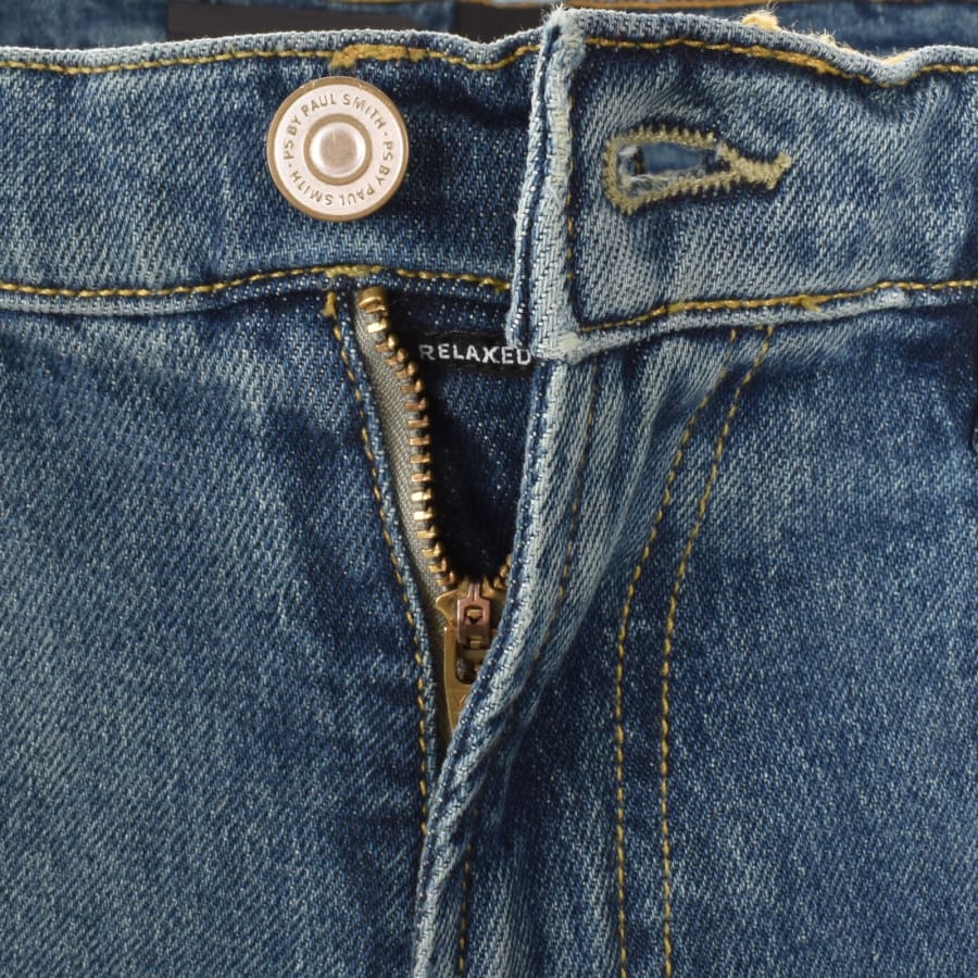 Image number 5 for Paul Smith Relaxed Taper Jeans Mid Wash Blue