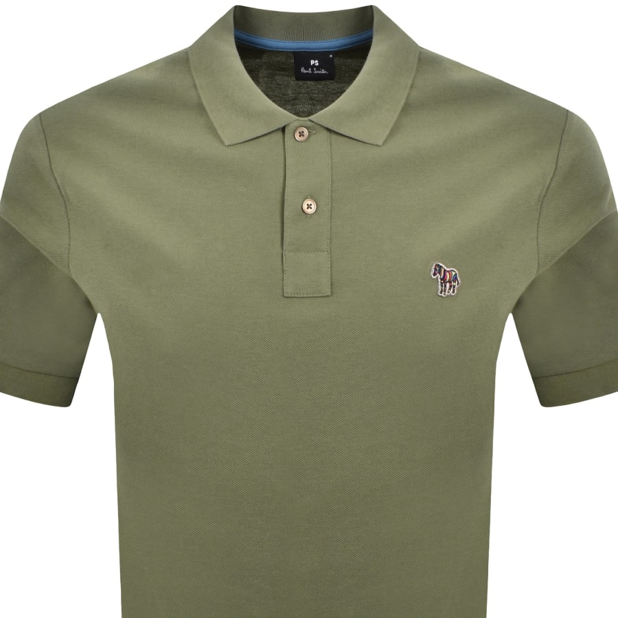 Image number 2 for Paul Smith Regular Fit Zebra Polo Green