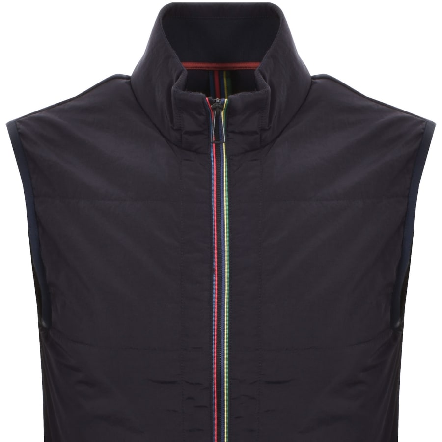Image number 2 for Paul Smith Mix Media Gilet Navy