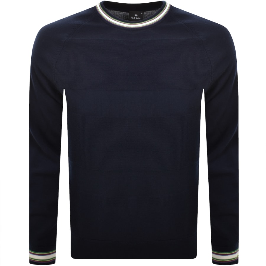 Image number 1 for Paul Smith Crew Neck Knit Jumper Navy