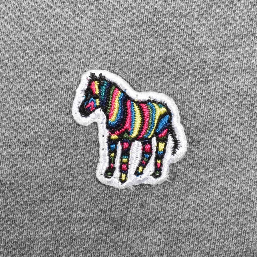 Image number 3 for Paul Smith Long Sleeved Polo T Shirt Grey