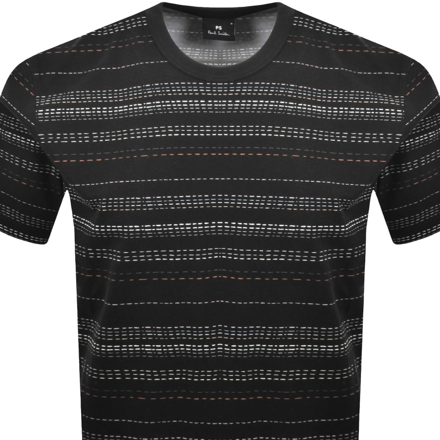 Image number 2 for Paul Smith Stripe T Shirt Black