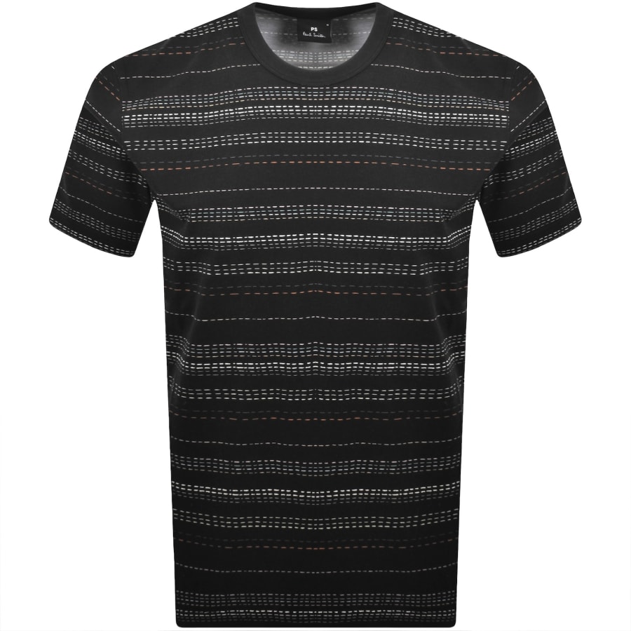 Image number 1 for Paul Smith Stripe T Shirt Black