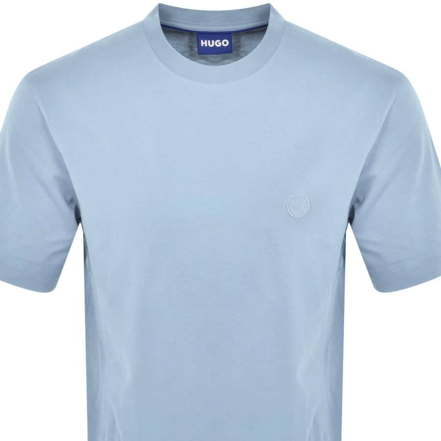 Image number 2 for HUGO Blue Niley Crew Neck T Shirt Blue