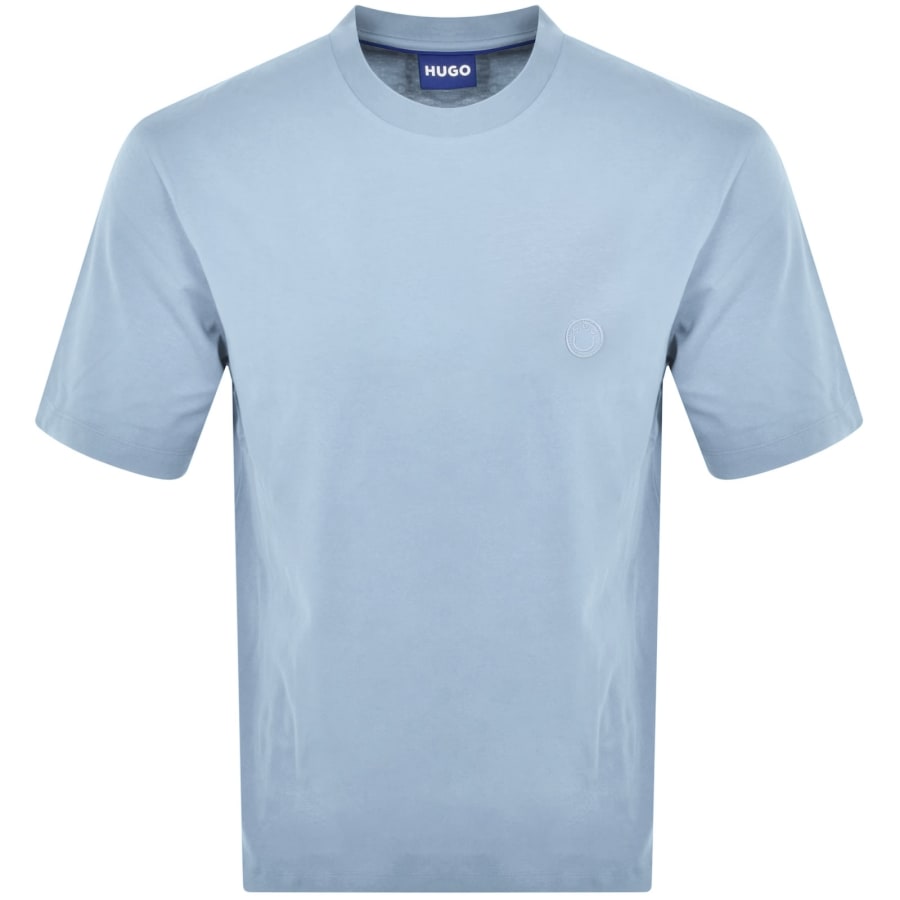 Image number 1 for HUGO Blue Niley Crew Neck T Shirt Blue