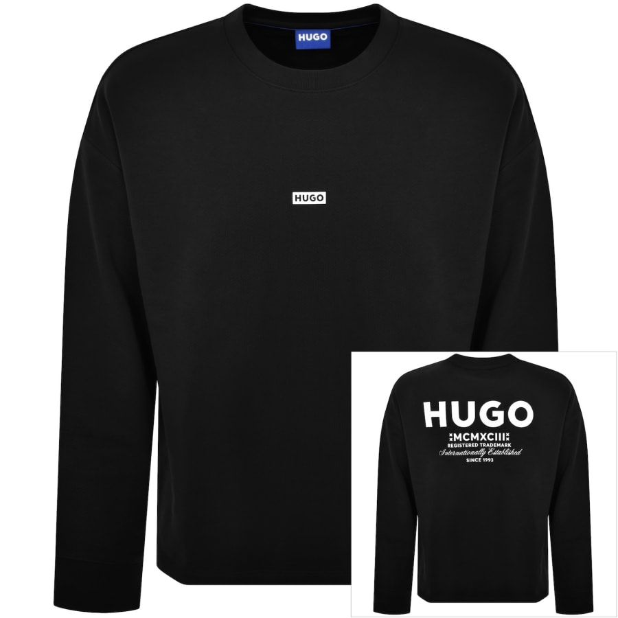 Image number 1 for HUGO Blue Naviu Sweatshirt Black