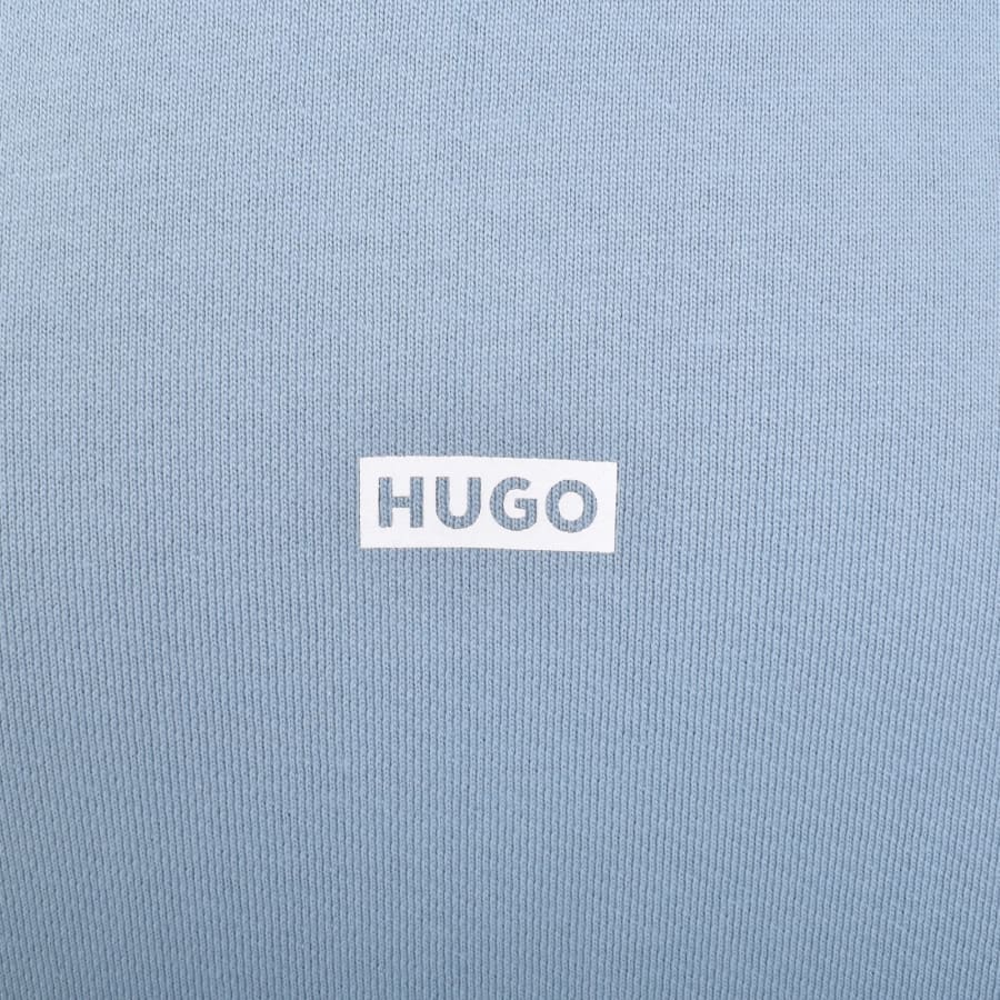 Image number 4 for HUGO Blue Nazardo Hoodie Light Blue
