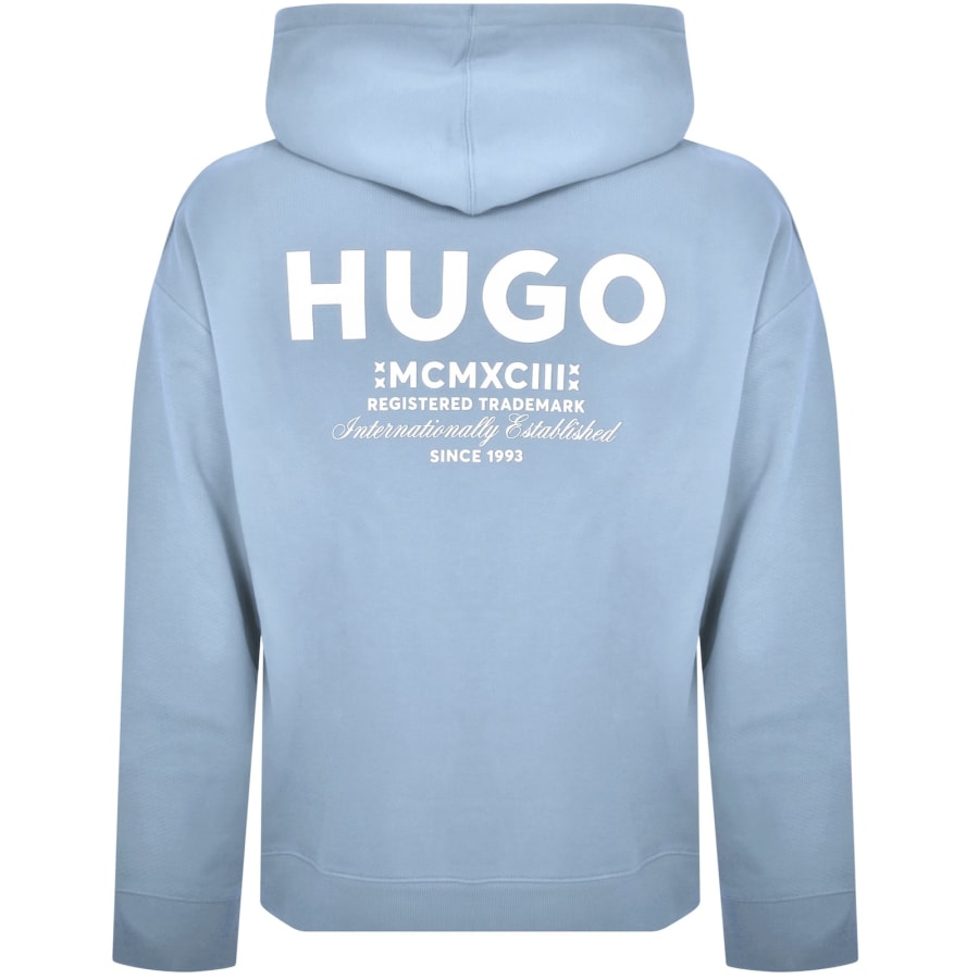Image number 5 for HUGO Blue Nazardo Hoodie Light Blue