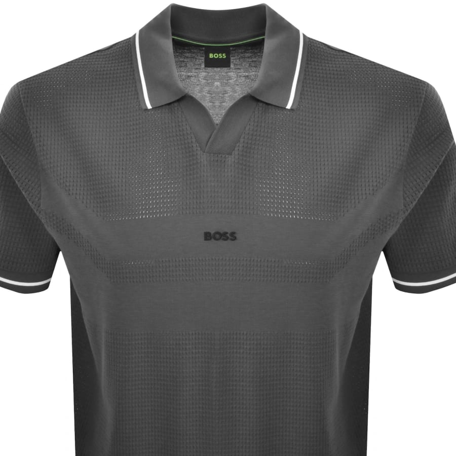Image number 2 for BOSS Retro Polo T Shirt Grey