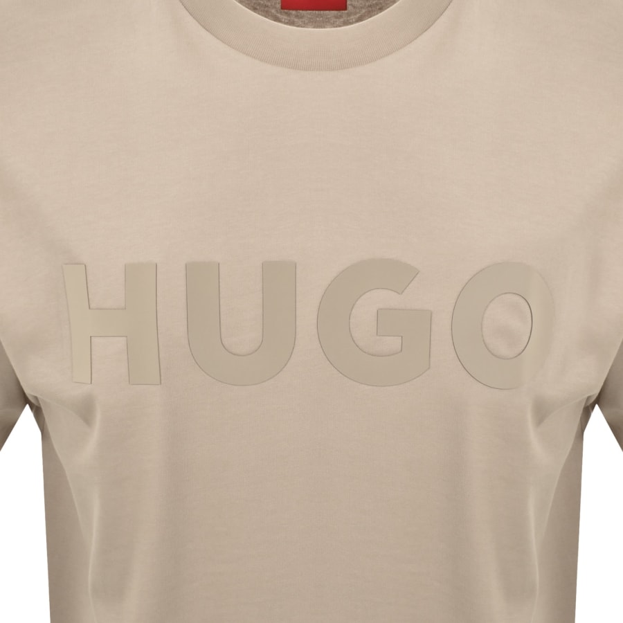 Image number 3 for HUGO Dinkee Loose Fit T Shirt Beige