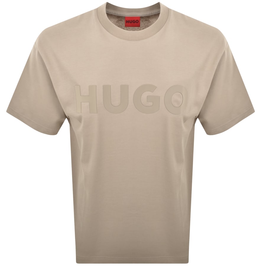 Image number 1 for HUGO Dinkee Loose Fit T Shirt Beige