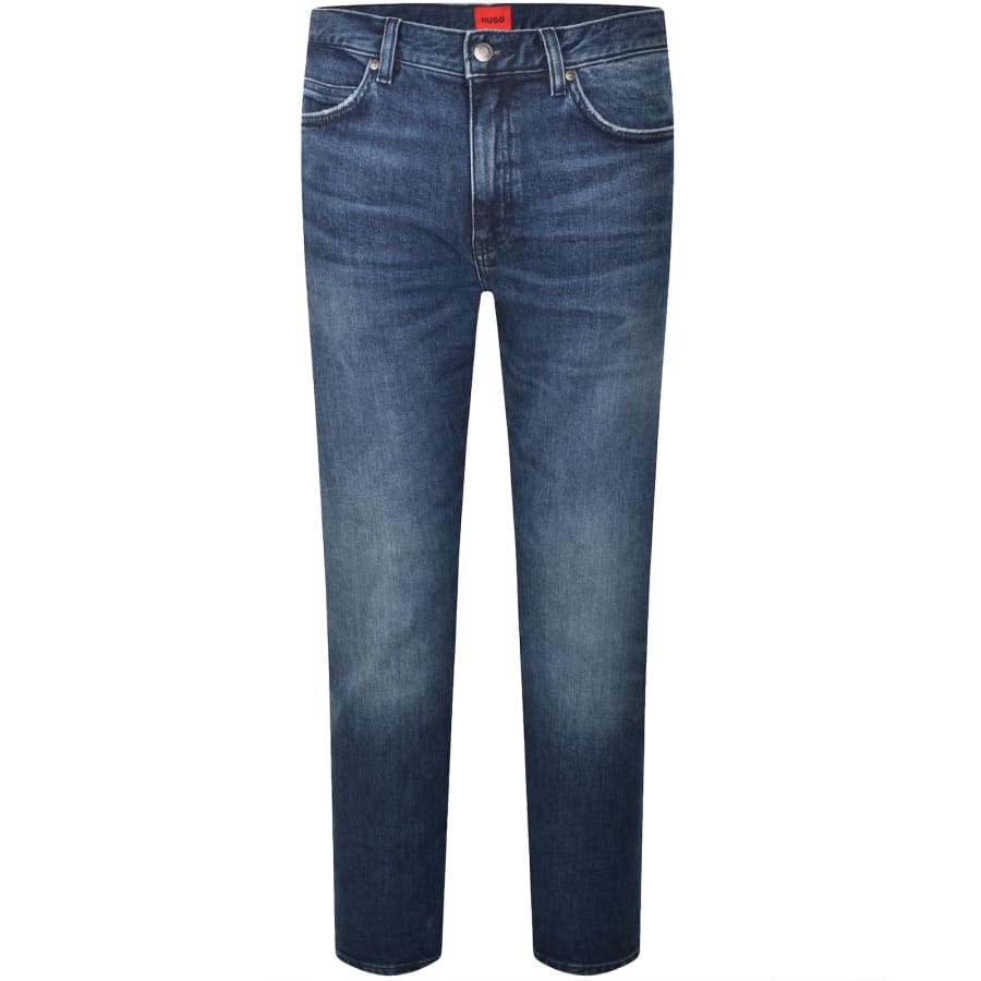Image number 2 for HUGO 708 Slim Fit Jeans Dark Wash Blue