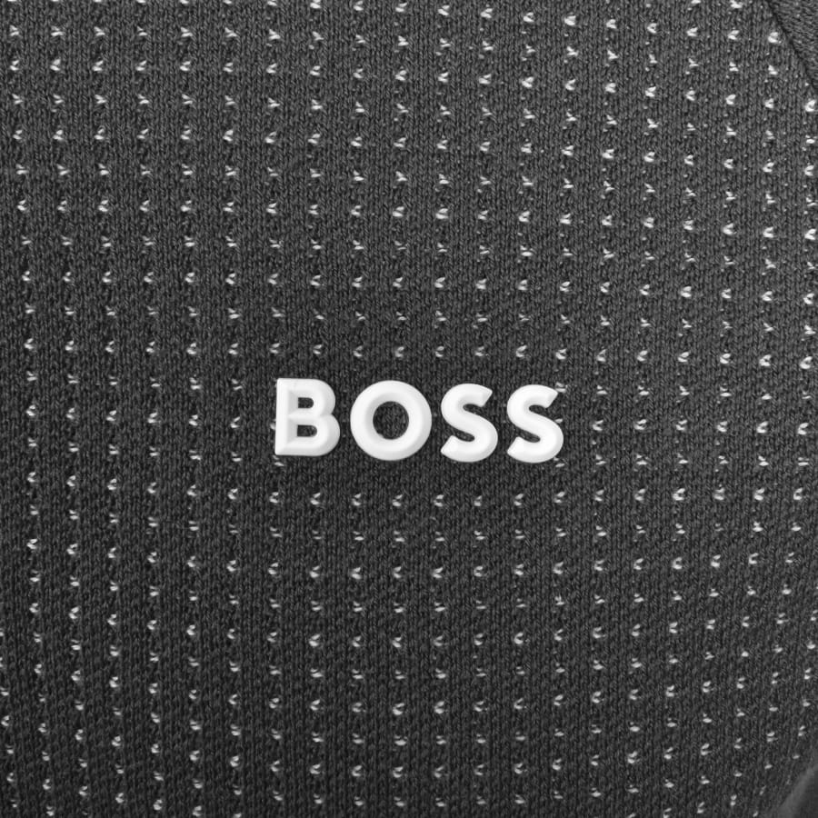 Image number 3 for BOSS Tennis Retro Knit QZ T Shirt Grey