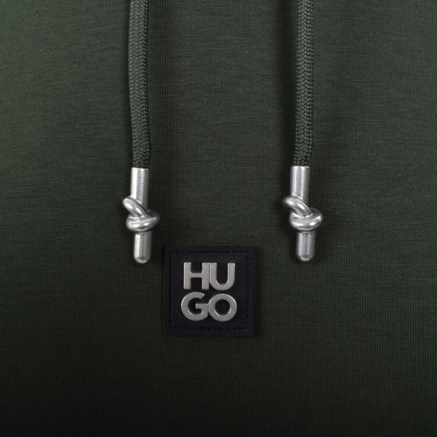 Image number 3 for HUGO Dargenhood Hoodie Green