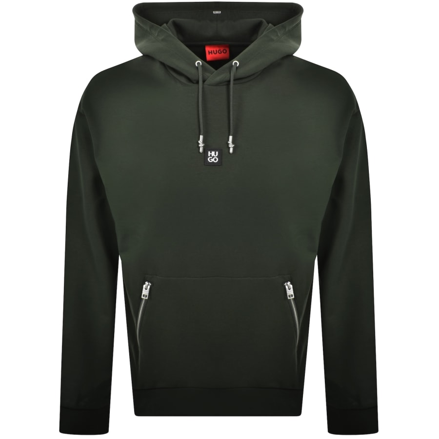 Image number 1 for HUGO Dargenhood Hoodie Green