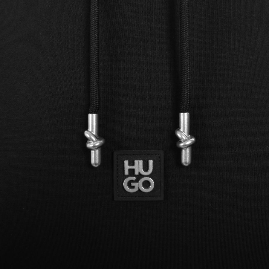 Image number 3 for HUGO Dargenhood Hoodie Black