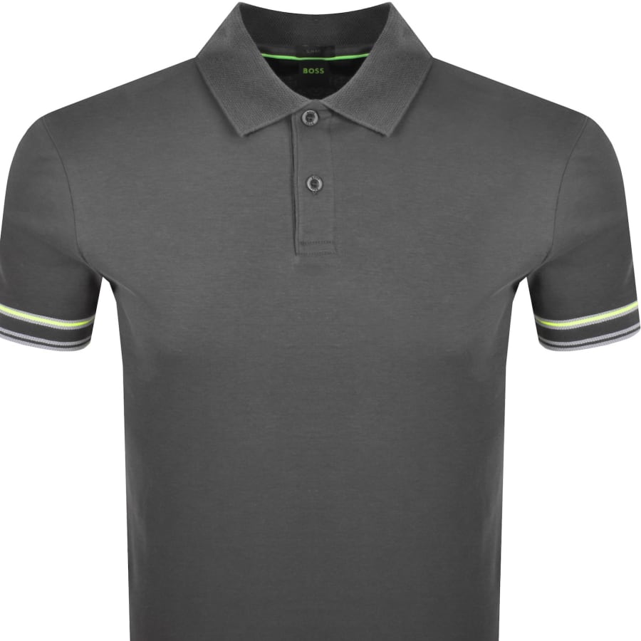Image number 3 for BOSS Zone Polo T Shirt Grey