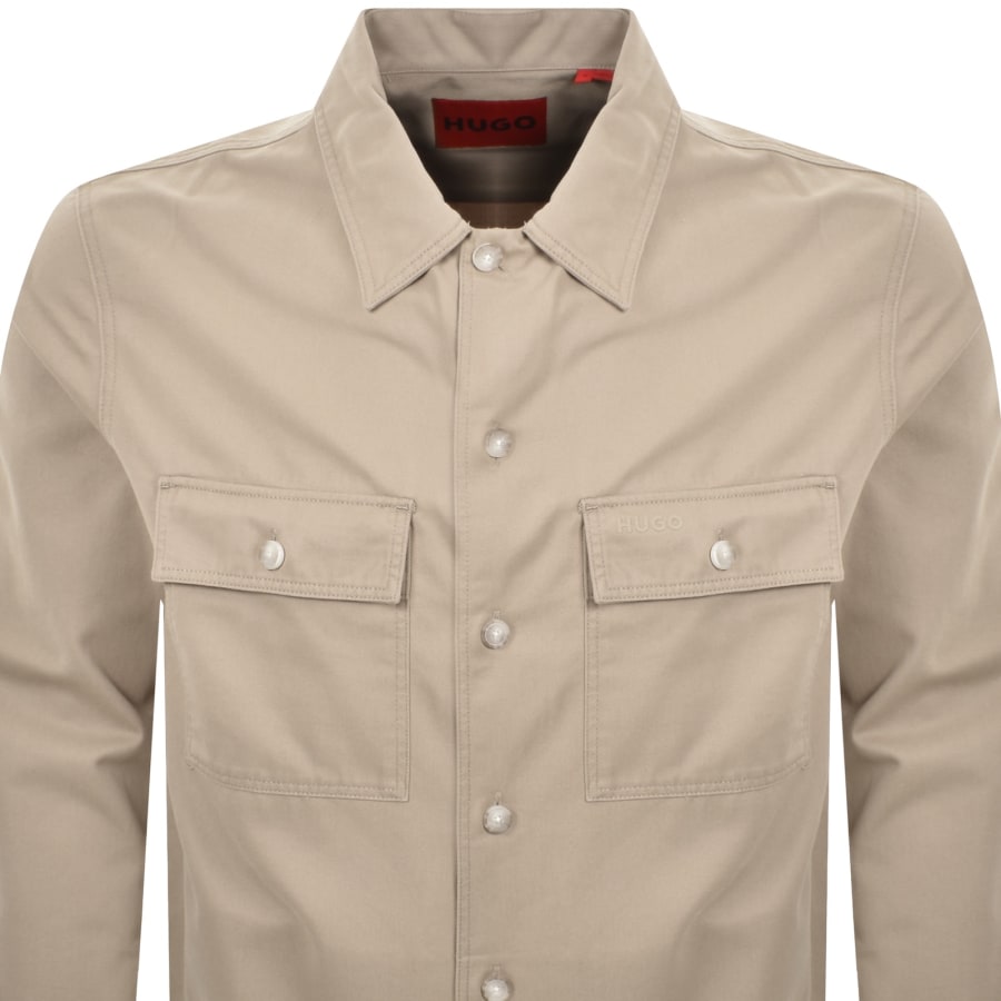 Image number 2 for HUGO Epoldo Overshirt Jacket Beige