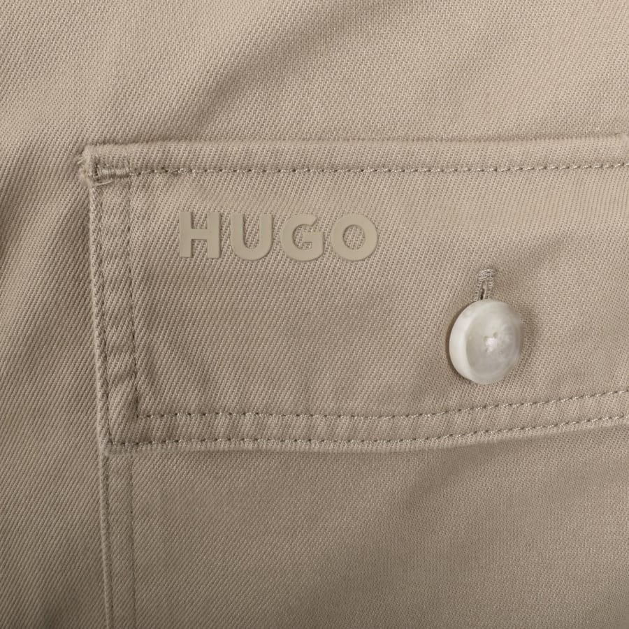 Image number 3 for HUGO Epoldo Overshirt Jacket Beige