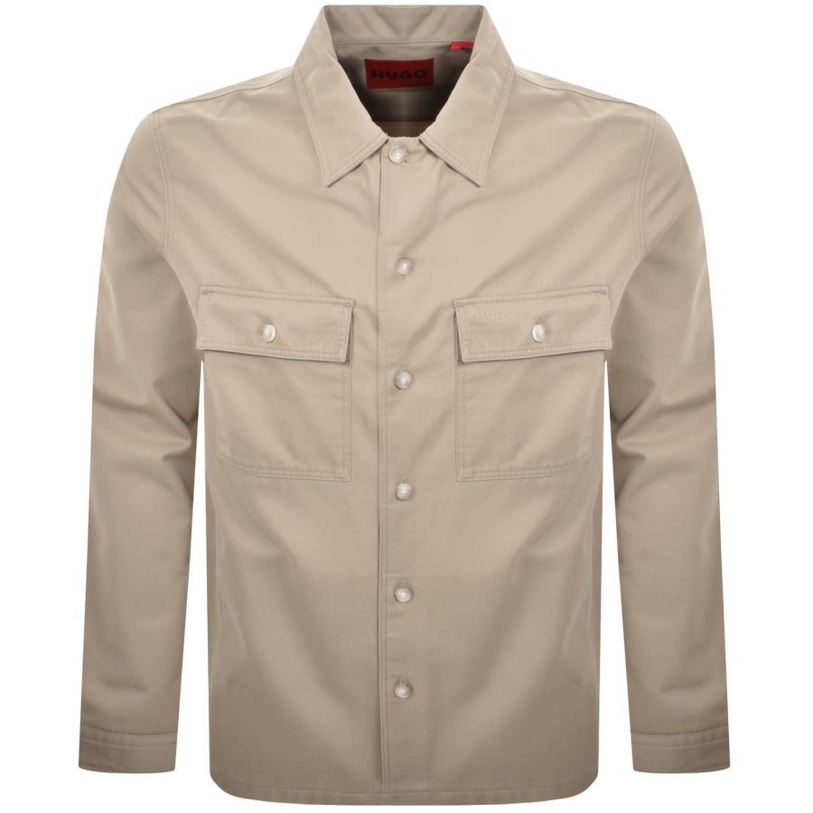 Image number 1 for HUGO Epoldo Overshirt Jacket Beige