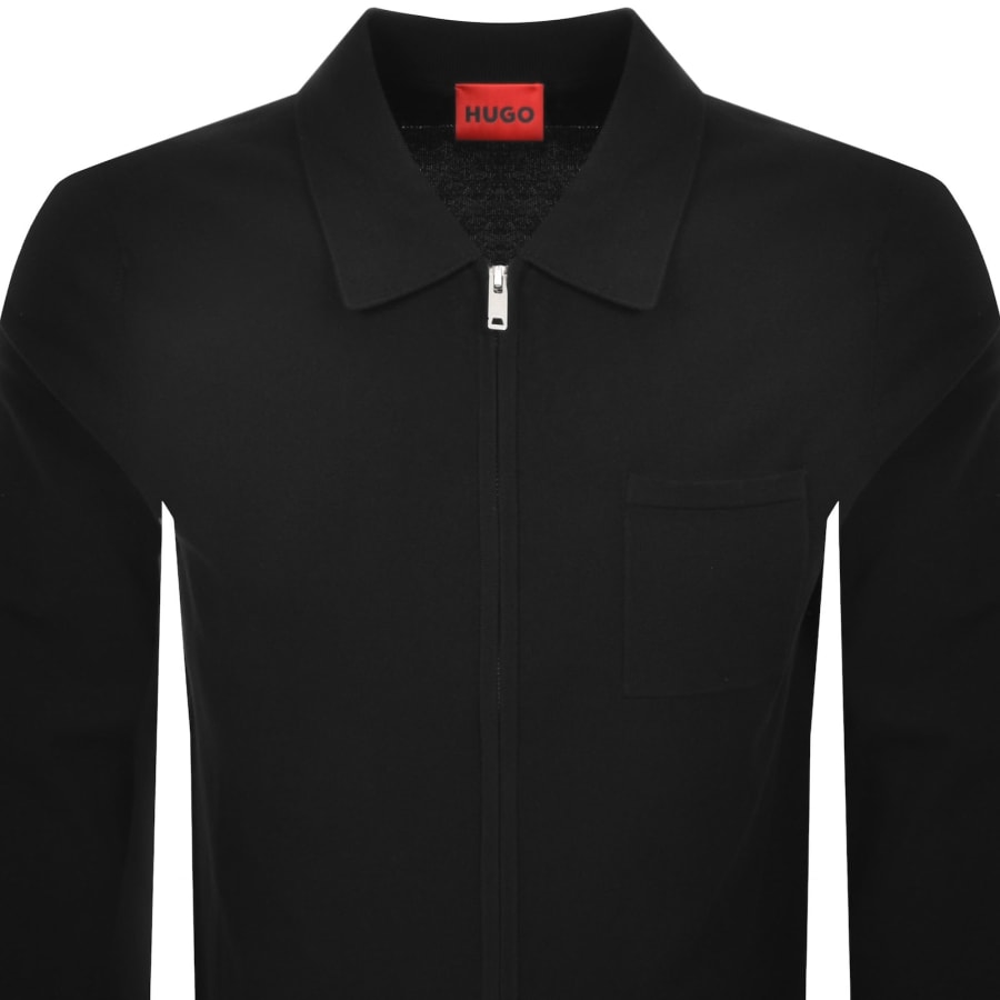 Image number 2 for HUGO San Jean Knit Polo Black