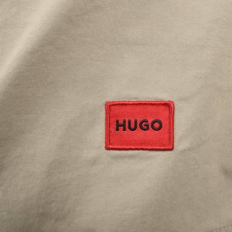 Image number 3 for HUGO Long Sleeved Ermo Shirt Beige