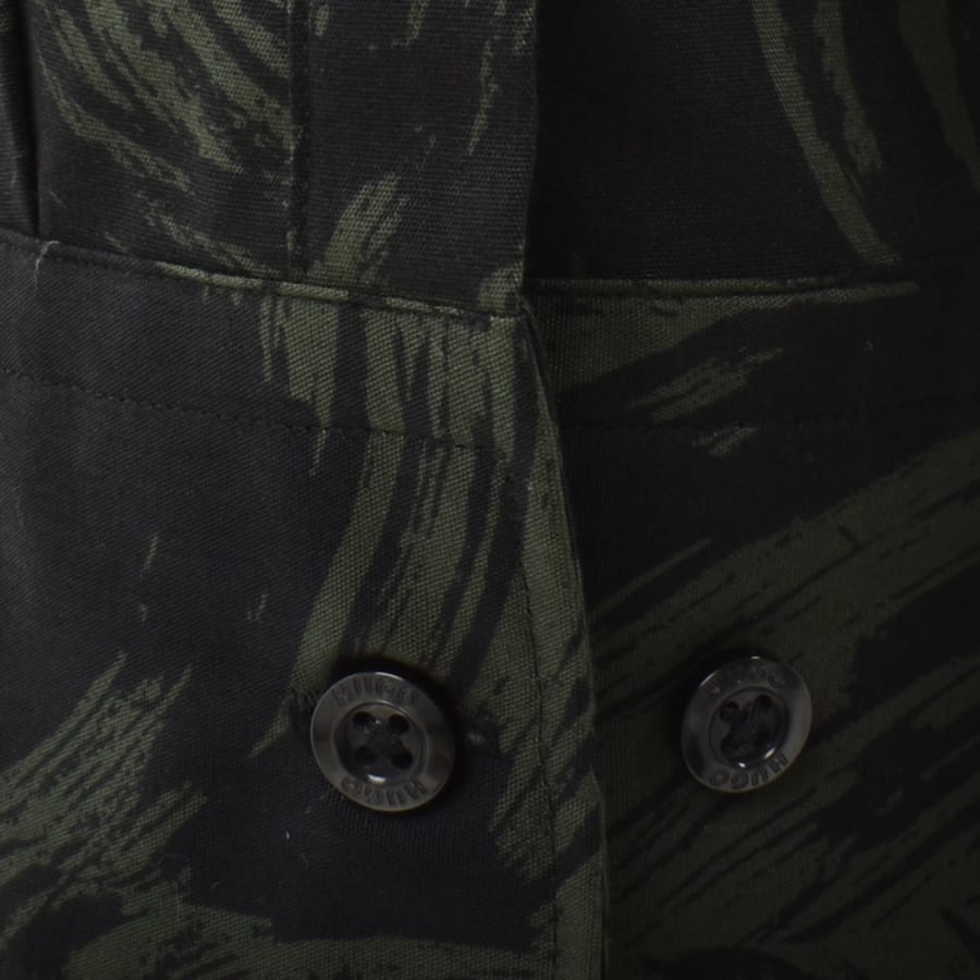 Image number 3 for HUGO Long Sleeved Ermo Shirt Green