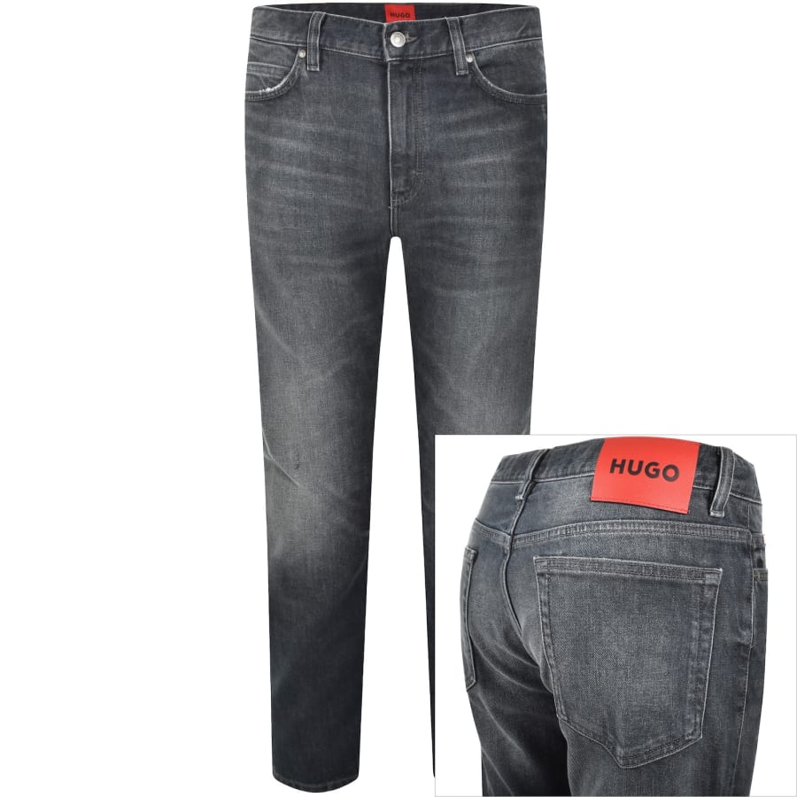 Image number 1 for HUGO 708 Slim Fit Jeans Dark Wash Blue