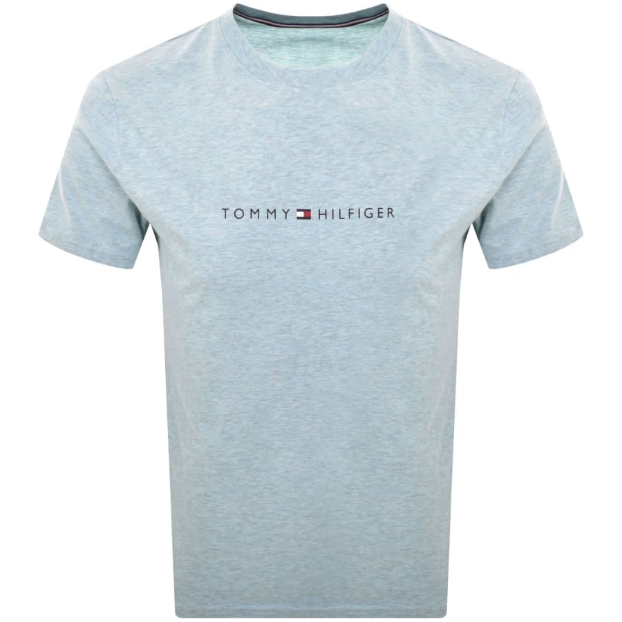 Image number 1 for Tommy Hilfiger Lounge Logo T Shirt Blue