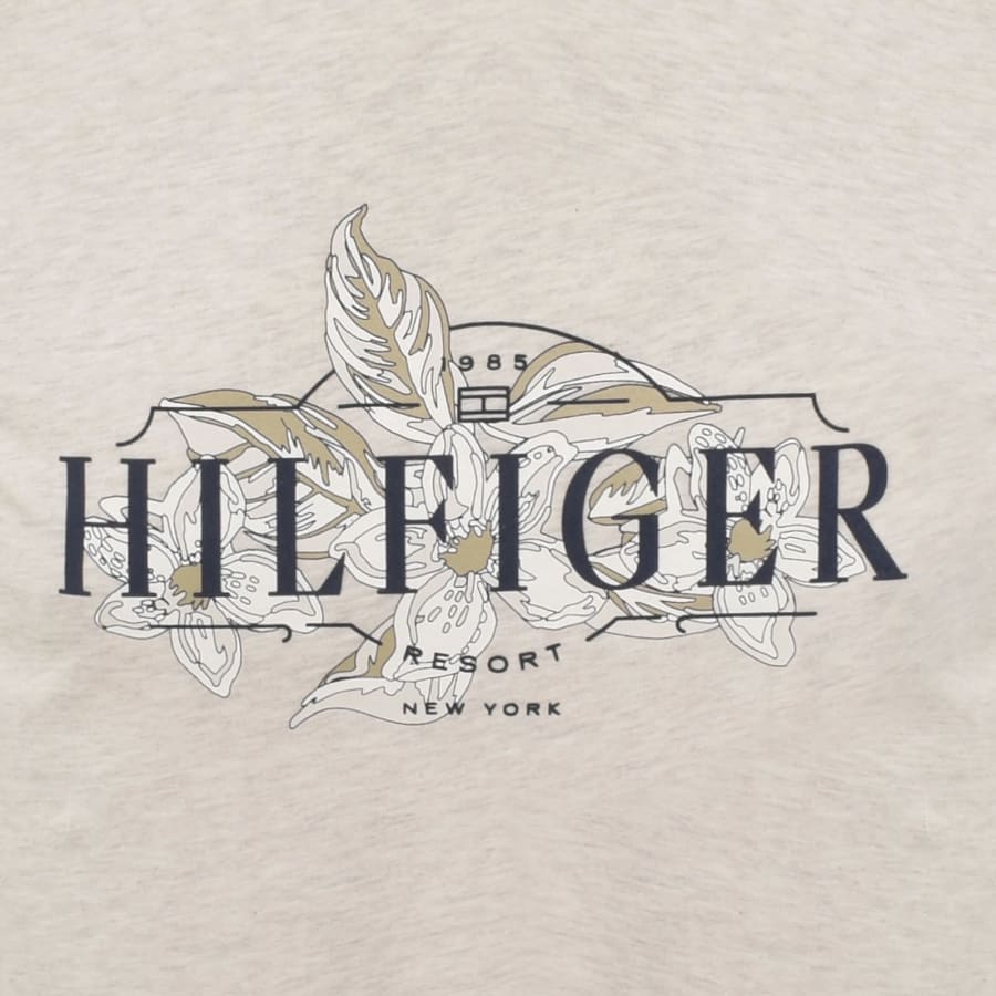 Image number 3 for Tommy Hilfiger Tropical Floral T Shirt Beige