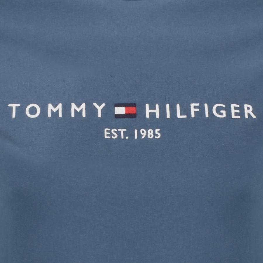 Image number 3 for Tommy Hilfiger Logo Slim Fit T Shirt Blue