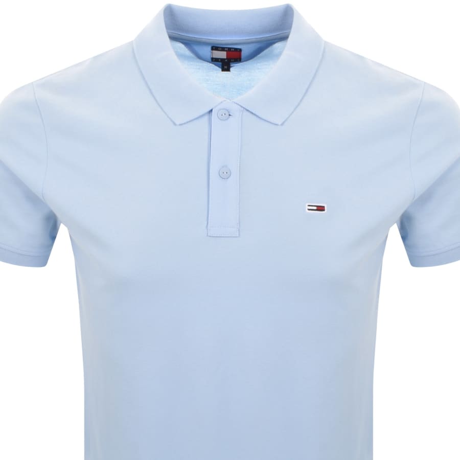 Image number 2 for Tommy Jeans Slim Fit Polo T Shirt Blue