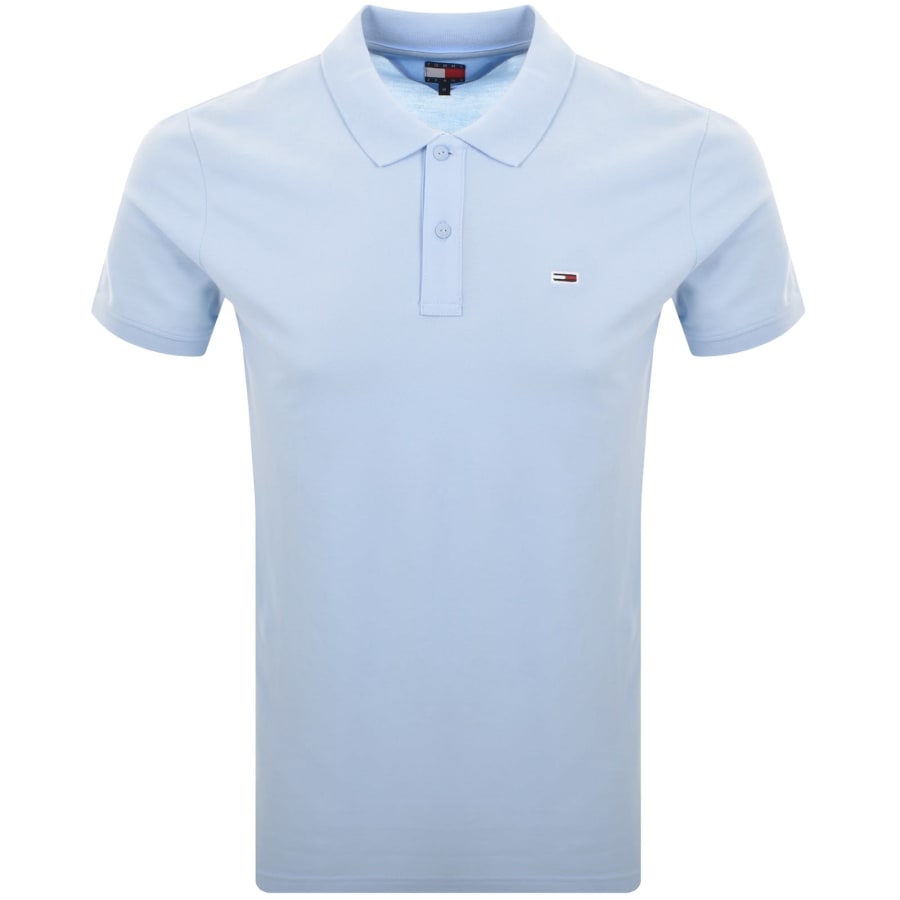 Image number 1 for Tommy Jeans Slim Fit Polo T Shirt Blue
