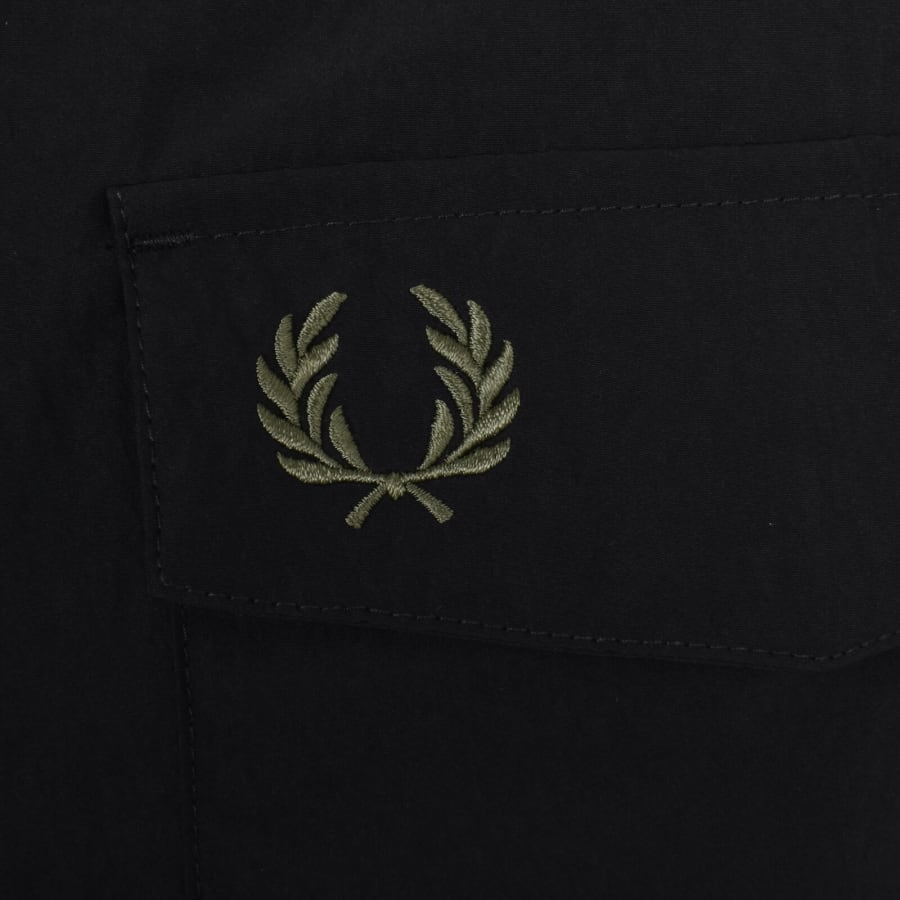Image number 3 for Fred Perry Zip Pocket Overshirt Black